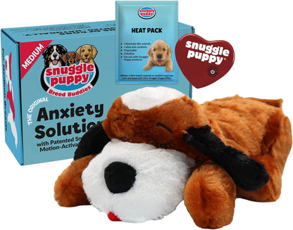 Snuggle Puppy Original Heartbeat Puppy Toy with Real-Feel Pulse & Heat Pack, Calming Sleep Aid for Puppy Anxiety, Crate Training, First Nights & New Puppy Transition - Biscuit17