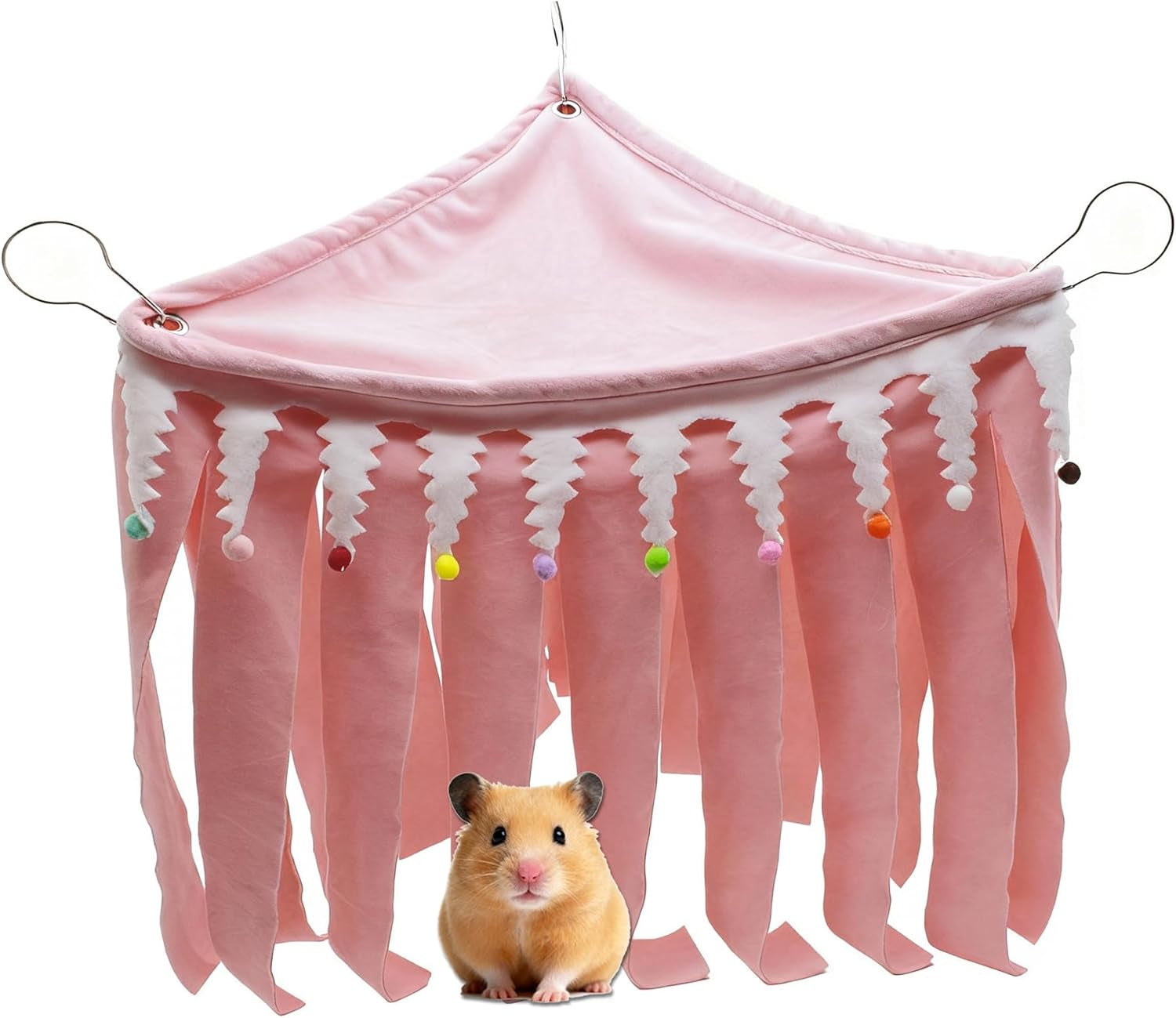 guinea-pig-hideout-pets-forest-cage-corner-hideout-cage-accessories-for-guinea-pig-bunny-chinchilla-hamster-rabbit-and-other-small-pets-no-metal-fences-pink-medium