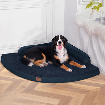 MEKIY Orthopedic Waterproof Dog Bed with Sides for Extra Large Sizes Dogs | Egg Crate Foam, Waterproof Liner, Anti-Slip Bottom, Space-Saving, Perfect for Corners and Sofa Edges, 40 X 40 Inch39