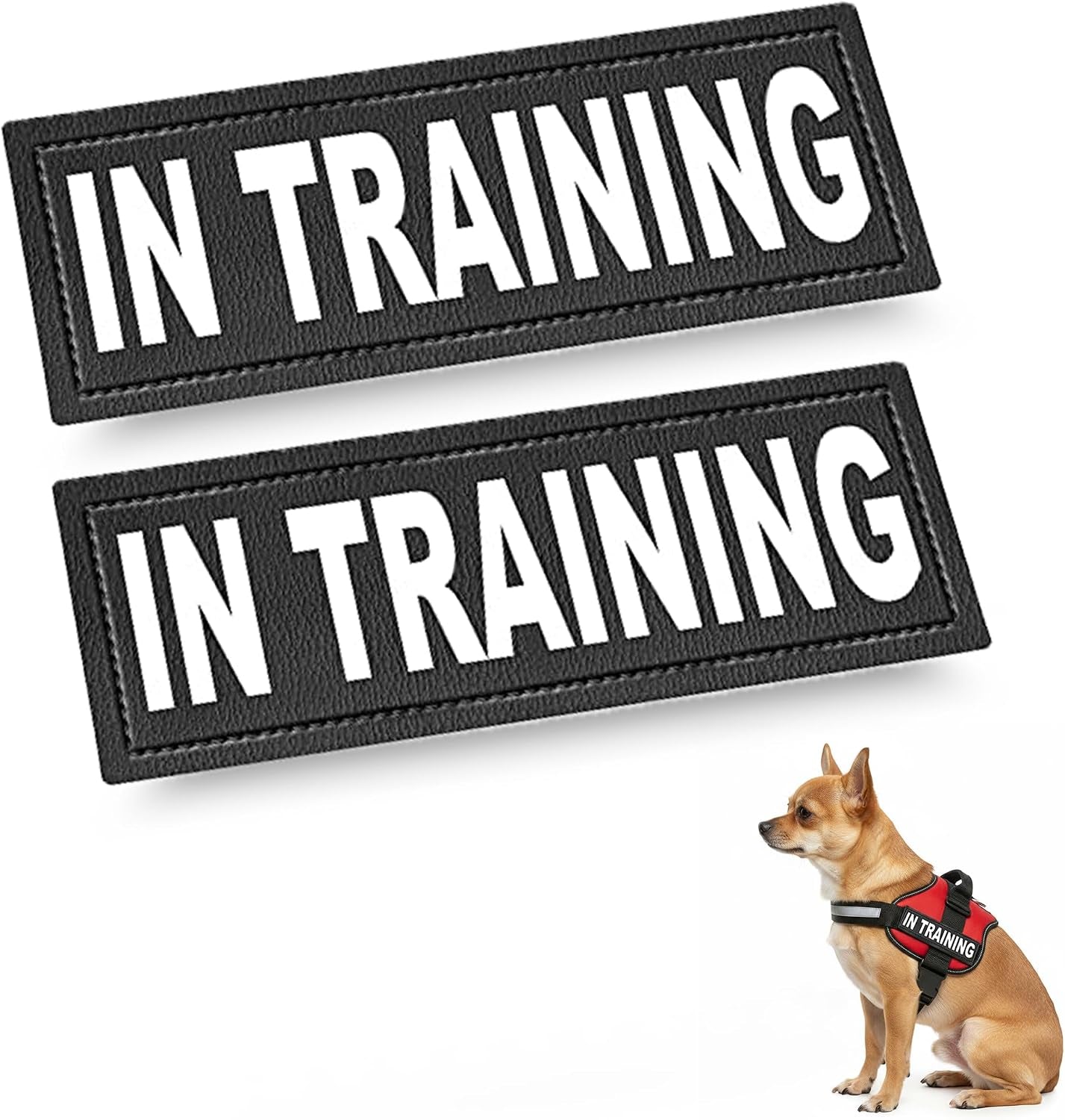 industrial-puppy-emotional-support-dog-patch-reflective-xs-1-x-2-75-in-clear-visibility-durable-vest-patches-for-identification-compatible-with-hook-loop-vest-gear-xs-1x2-75-inch