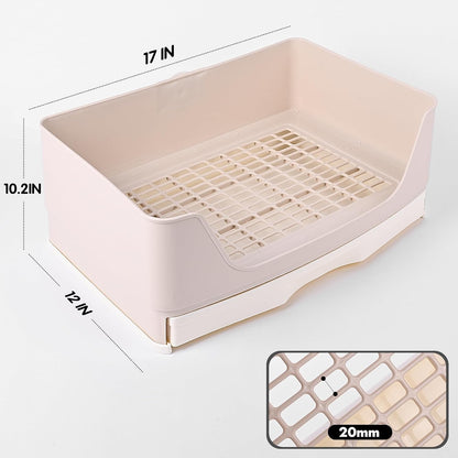 Large Rabbit Litter Box Bunny Potty Training Corner Litter Pan with Drawer Comes with Liners Rabbit Pee Pads, Small Animal Bedding Toilet for Adult Guinea Pig, Ferret, Hamster, Bunnies2