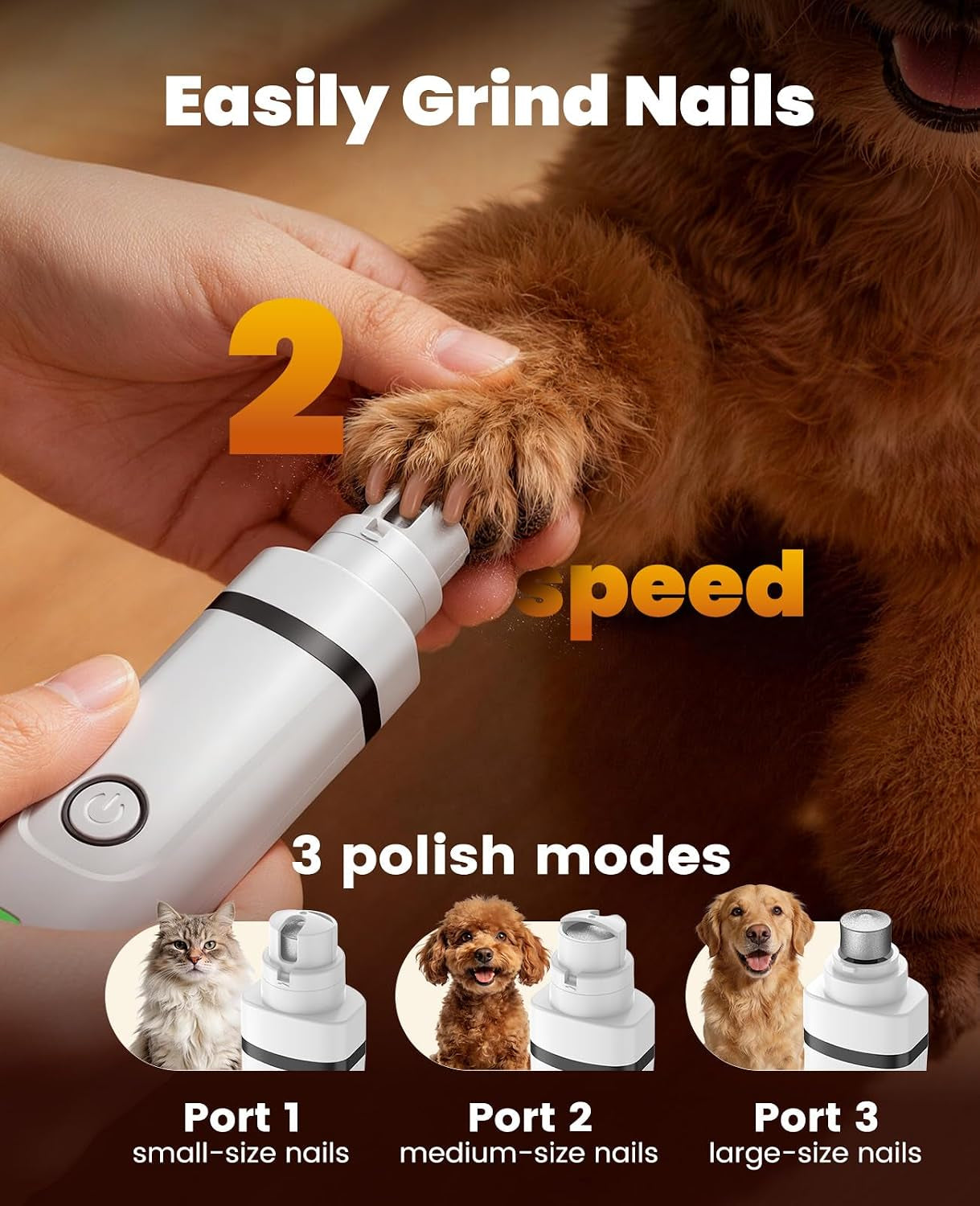 oneisall-dog-clippers-and-paw-trimmer-grooming-kit-low-noise-powerful-motor-3-in-1-dog-trimmers-nail-grinder-long-lasting-battery-cordless-for-small-medium-large-dogs
