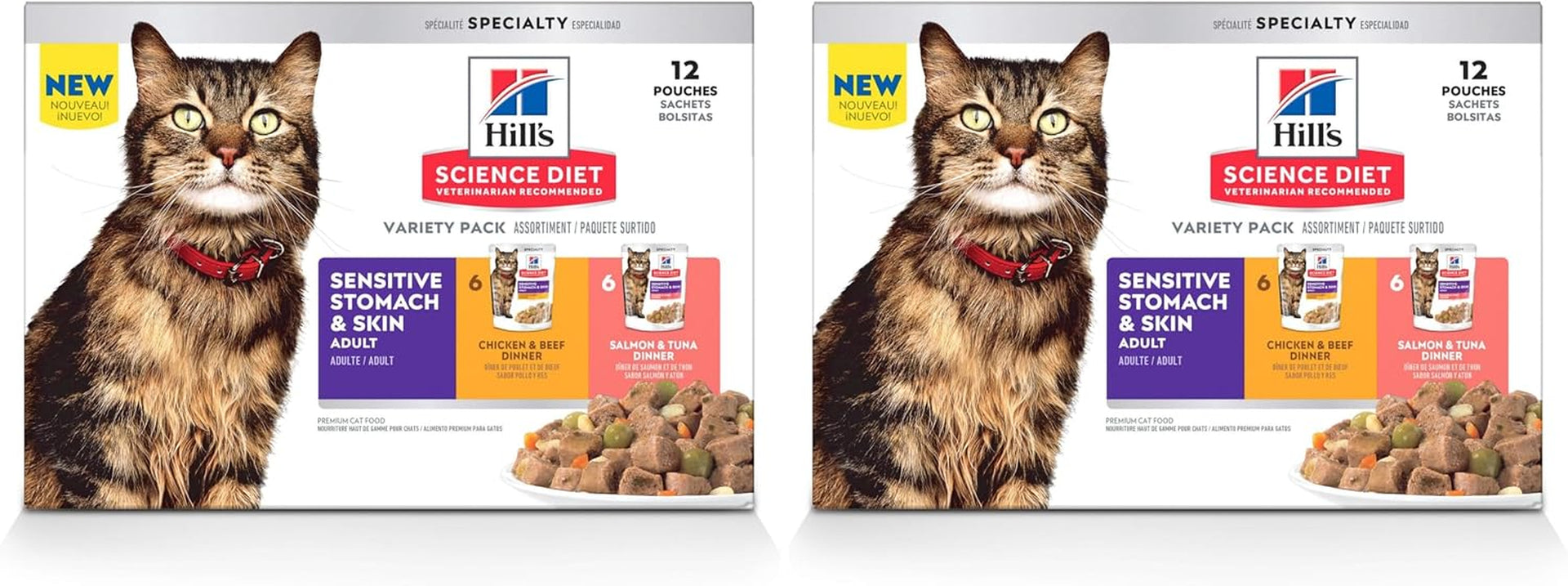 hills-science-diet-sensitive-stomach-skin-wet-cat-food-variety-pack-1-veterinarian-recommended-adult-formula-chicken-beef-salmon-tuna-2-8-oz-pouches-12-pack