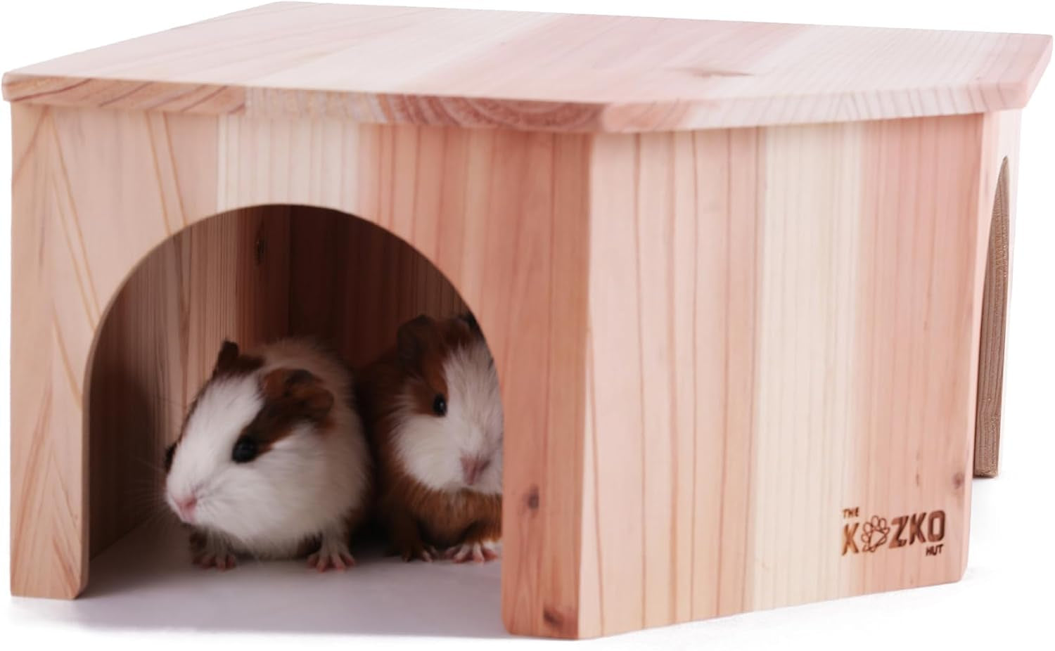 wooden-guinea-pig-corner-hideout-hidey-for-chinchilla-rat-and-hedgehog-with-pee-pad-fully-assembled-dual-entrances-guinea-pig-accessories-by-the-kozko-hut