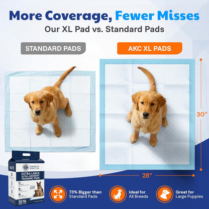 AKC Dog Training Pads, XL 28" X 30", Fresh Scent, 50 Count6