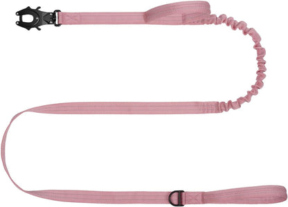 ICEFANG Tactical Dog Leash with Quick-Release Metal Clasp,Bungee-Dog Lead | with 2 Control Handles,Hands Free D-Ring ,Reflective ,4Ft Length for Medium Large Dogs, Brown11