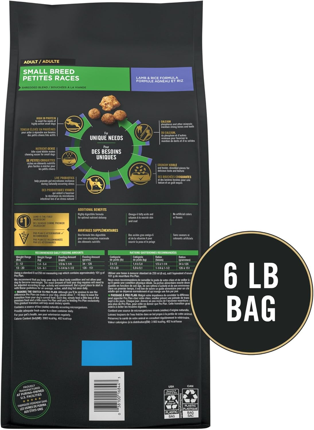 purina-pro-plan-small-breed-high-protein-dog-food-dry-shredded-blend-lamb-and-rice-formula-6-lb-bag
