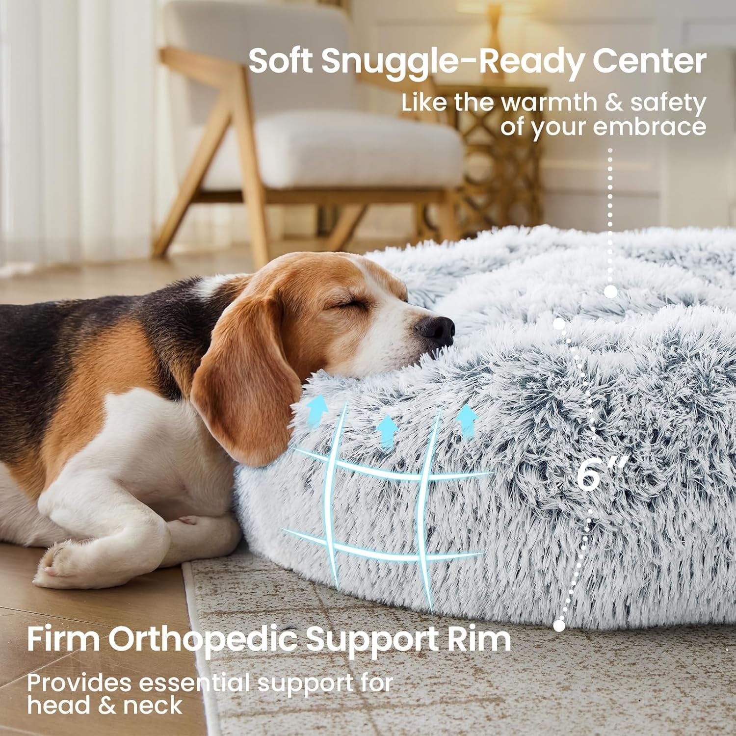 jollyvogue-small-dog-bed-calming-dog-beds-for-small-dogs-indoor-cats-20-inches-donut-washable-cat-bed-for-kittens-puppies-round-fluffy-plush-faux-fur-pet-bedssmoke-grey