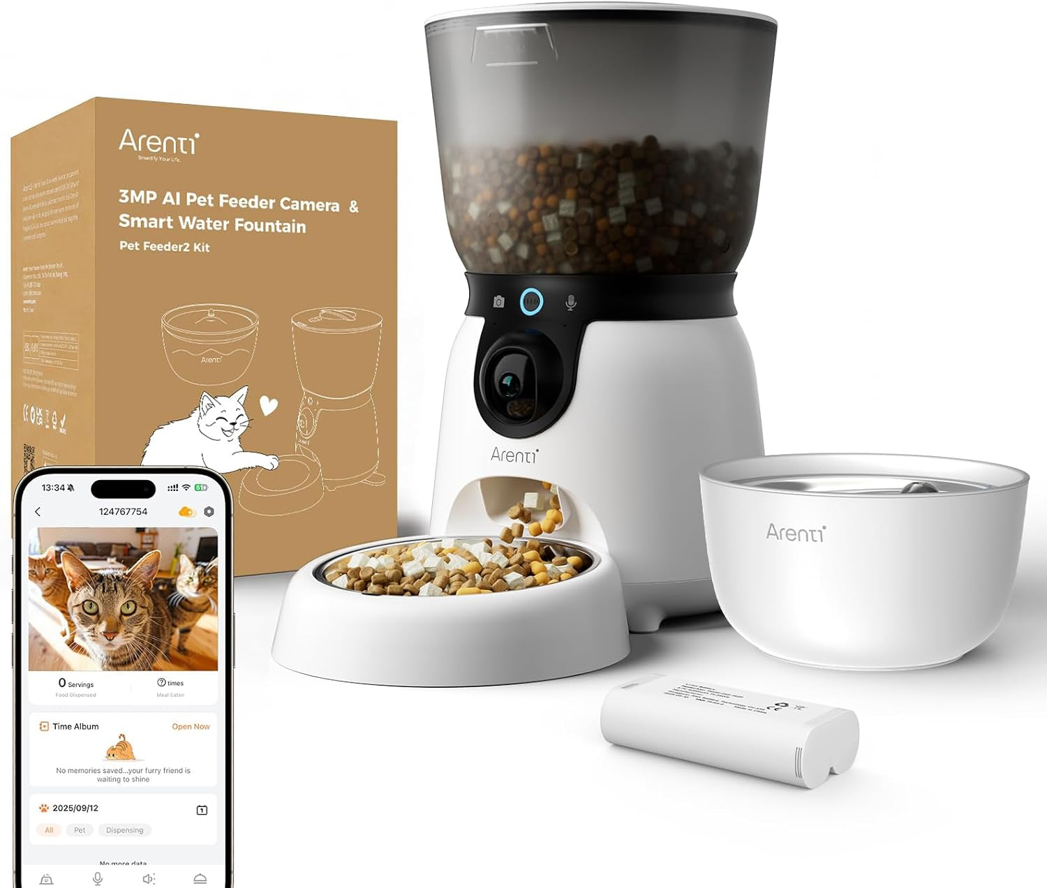 arenti-automatic-cat-feeder-and-water-dispenser-with-camera-2k-adjustable-view-invisible-privacy-mode-4-5l-cat-food-dispenser-fountain-combo-5g-2-4g-wifi-2-way-audio-ai-alerts-battery-backup