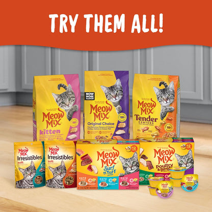 Meow Mix Paté in Gravy Surf N’ Turf Patés Variety Pack, Wet Cat Food, 2.75 Oz Cup, 12 Pack8