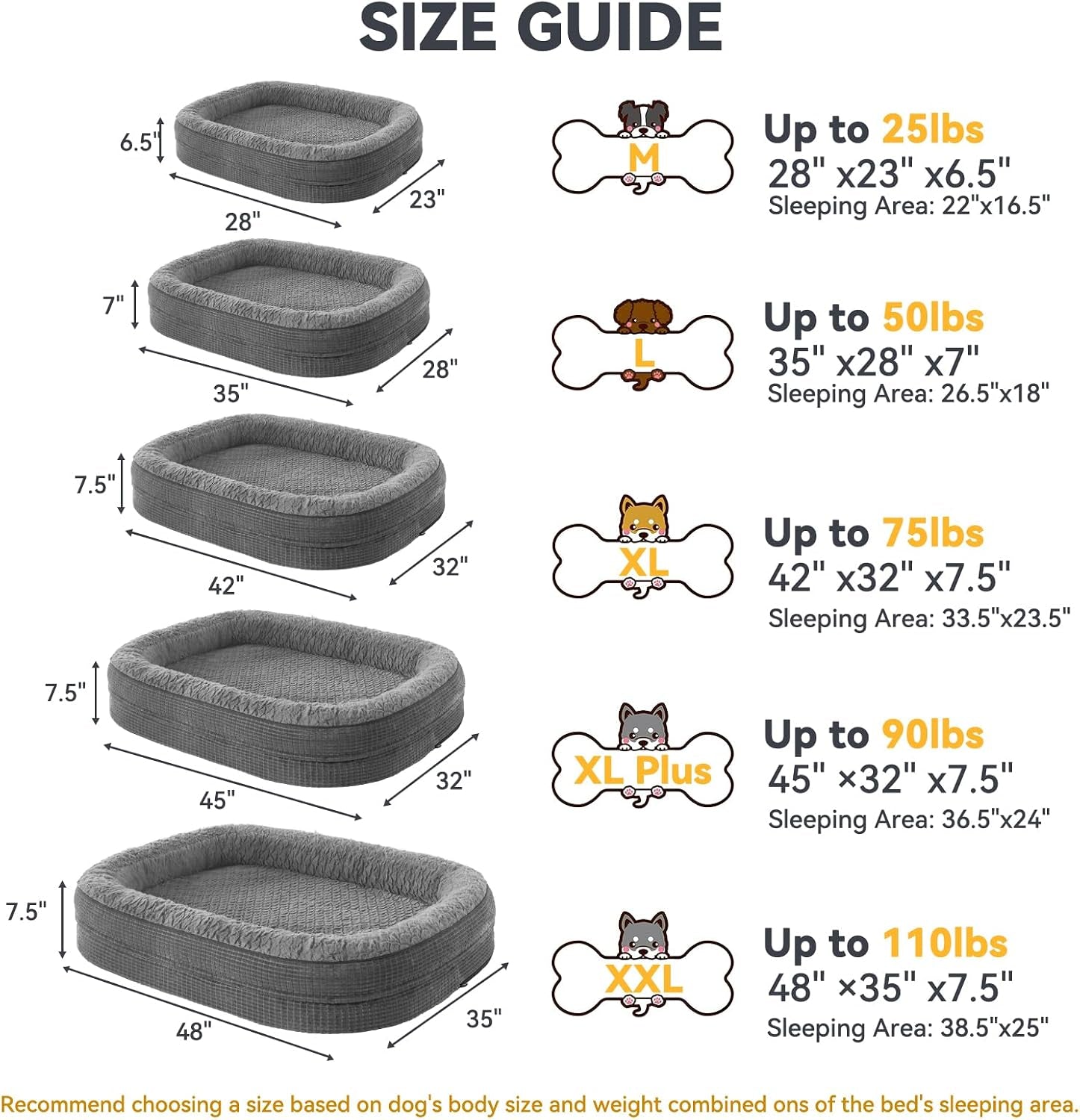joejoy-orthopedic-dog-beds-large-sized-dog-xl-egg-crate-memory-foam-pet-couch-bed-with-bolster-sides-waterproof-lining-removable-washable-cover-non-slip-bottom-grey