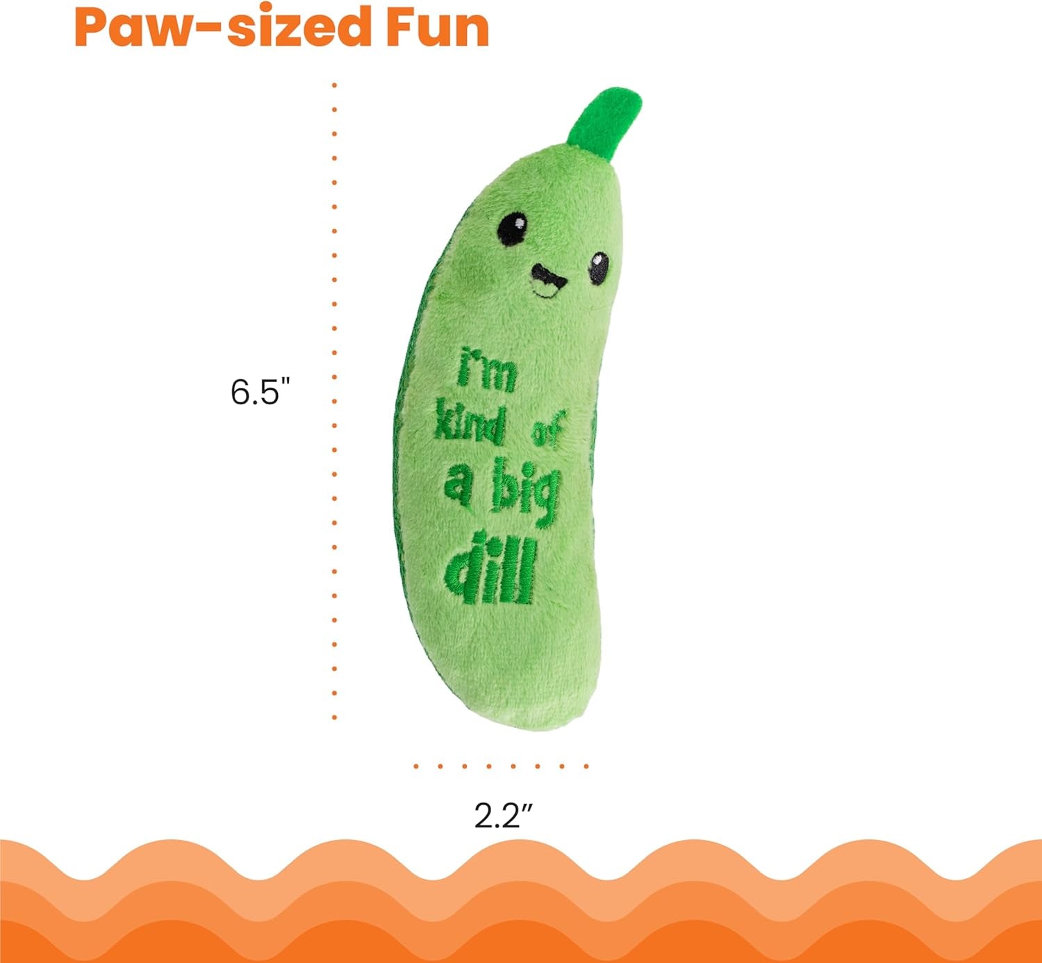 catstages-crunchy-pickle-kicker-cat-toy-plush-crinkle-toy-with-catnip-and-dental-mesh-6-5