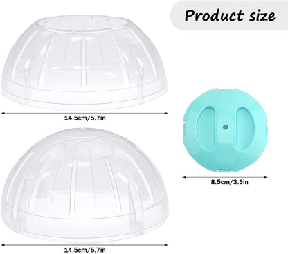 Hamster Exercise Ball, 5.7 Inch Transparent Running Wheel for Dwarf Hamsters to Reduce Boredom and Increase Activity2