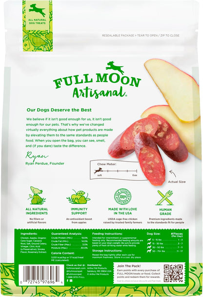 Full Moon® Chicken Apple Sausage Dog Treats 12 Oz | Human Grade, No Corn, No Wheat, No Soy, Glycerin Free, Made in the USA2
