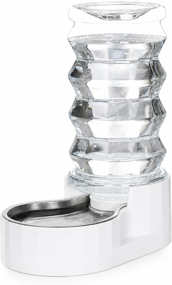 RIZZARI 8L Gravity Dog Water Dispenser: Stainless Steel Bowl Anti-Splash | Wide Mouth Easy Cleaning/ Dishwasher Safe/No Electricity Needed/ Filtered Fresh Water / Multi-Pet Homes3