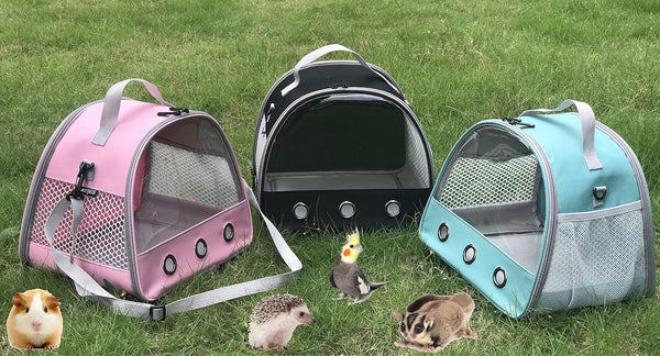 Guinea Pig Carrier Backpack, Clear Bubble Window Backpack for Guinea Pig, Bunny Rat Bird (Black, Carrier)5