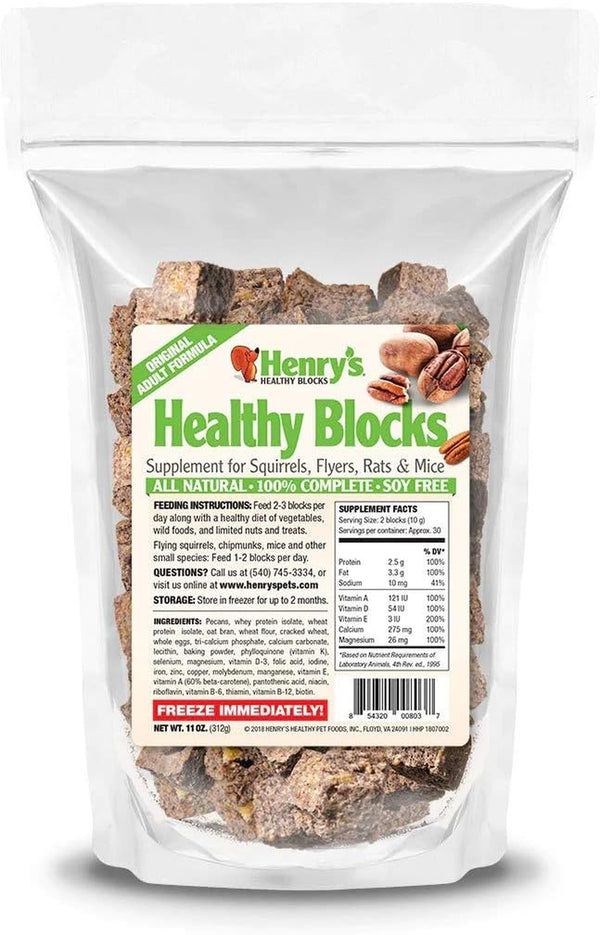 Henry'S Healthy Blocks Food for Squirrels, Flyers, Rats and Mice | the Only Squirrel Food Baked Fresh to Order1