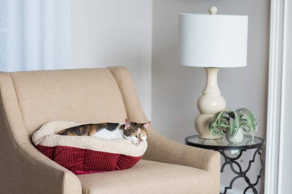petmate-aspen-pet-self-warming-round-bed-19-5-inches-barn-red-and-cream-reflects-body-heat-back-no-electricity-needed-cushioned-surface-cozy-resting-spot-for-cats-and-small-dogs-indoors-today