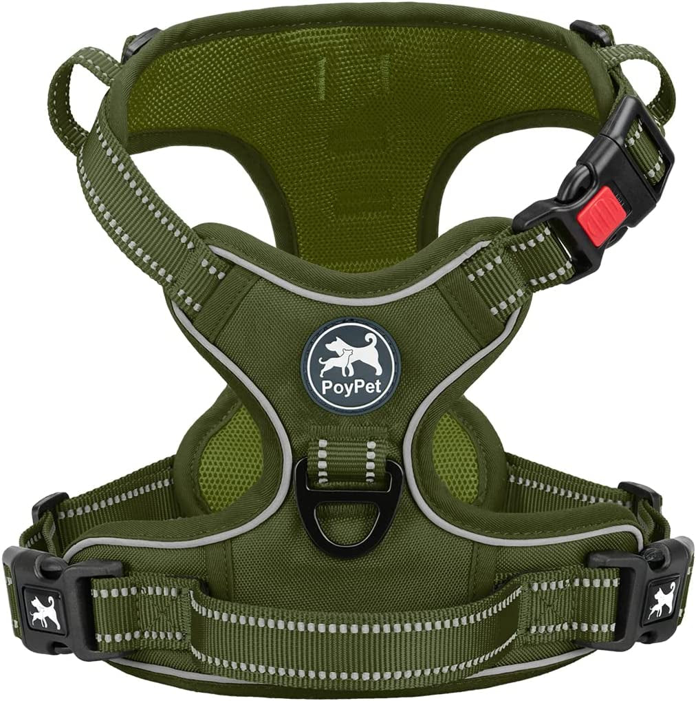 poypet-no-pull-dog-harness-no-choke-front-lead-dog-reflective-harness-adjustable-soft-padded-pet-vest-with-easy-control-handle-for-small-to-large-dogspink-medium