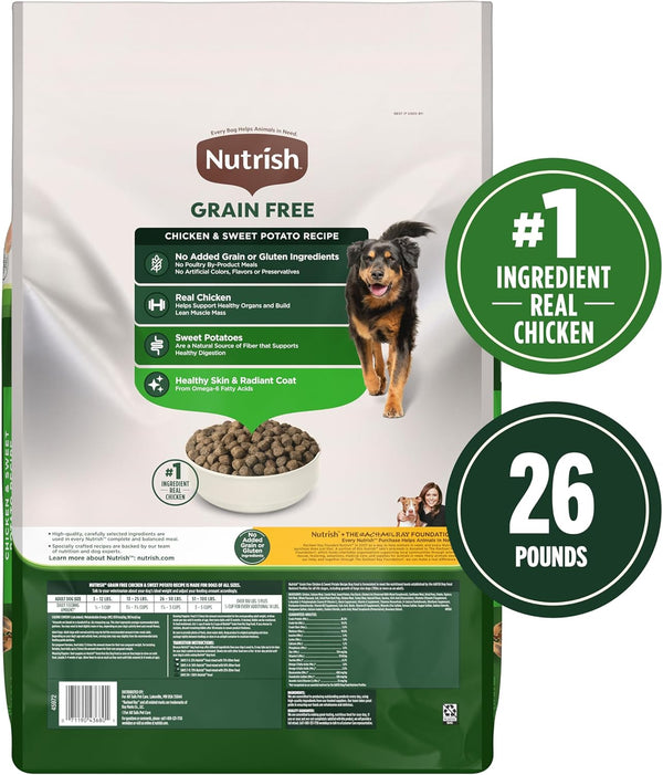 Nutrish Grain Free Chicken Dry Dog Food, 26 Lb. Bag, (Rachael Ray) | Made with Sweet Potatoes to Support a Healthy Digestion, No Added Grain or Gluten Ingredients or Artificial Preservatives3