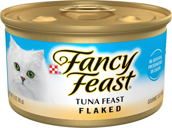 Purina Fancy Feast Wet Cat Food Flaked Tuna Feast - (Pack of 24) 3 Oz. Cans1