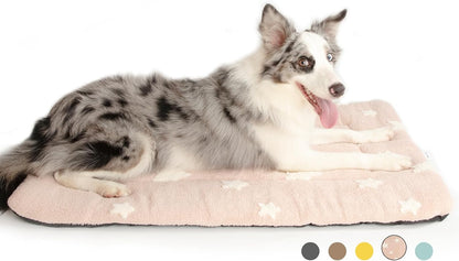 Mora Pets Cat Bed for Indoor Cats Washable Dog Crate Pad Cute Star Dog Bed Mat for Small Dogs Pet Kennel Pad for Cage Soft Flat Puppy Kitten Cushion Sleeping Anti-Slip Grey 22 X 1324