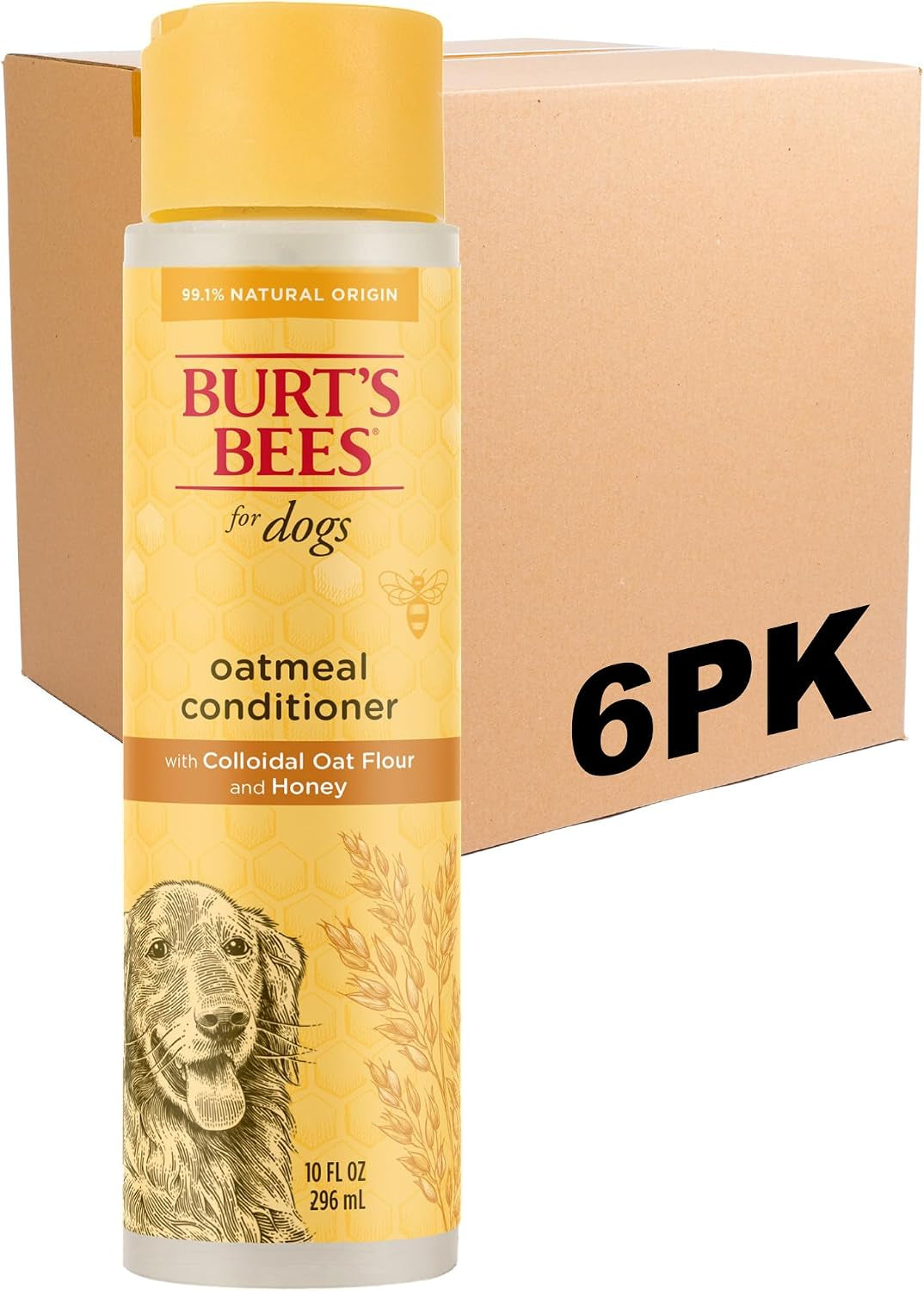 burts-bees-for-pets-oatmeal-dog-conditioner-fragrance-free-10-fl-oz-colloidal-oat-flour-and-honey-moisturize-and-soften-dry-coats-ph-balanced-95-natural-origin