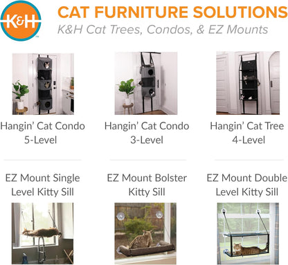K&H Door Cat Tree, over the Door Cat Furniture - Gray, Fits Doors <80In H6