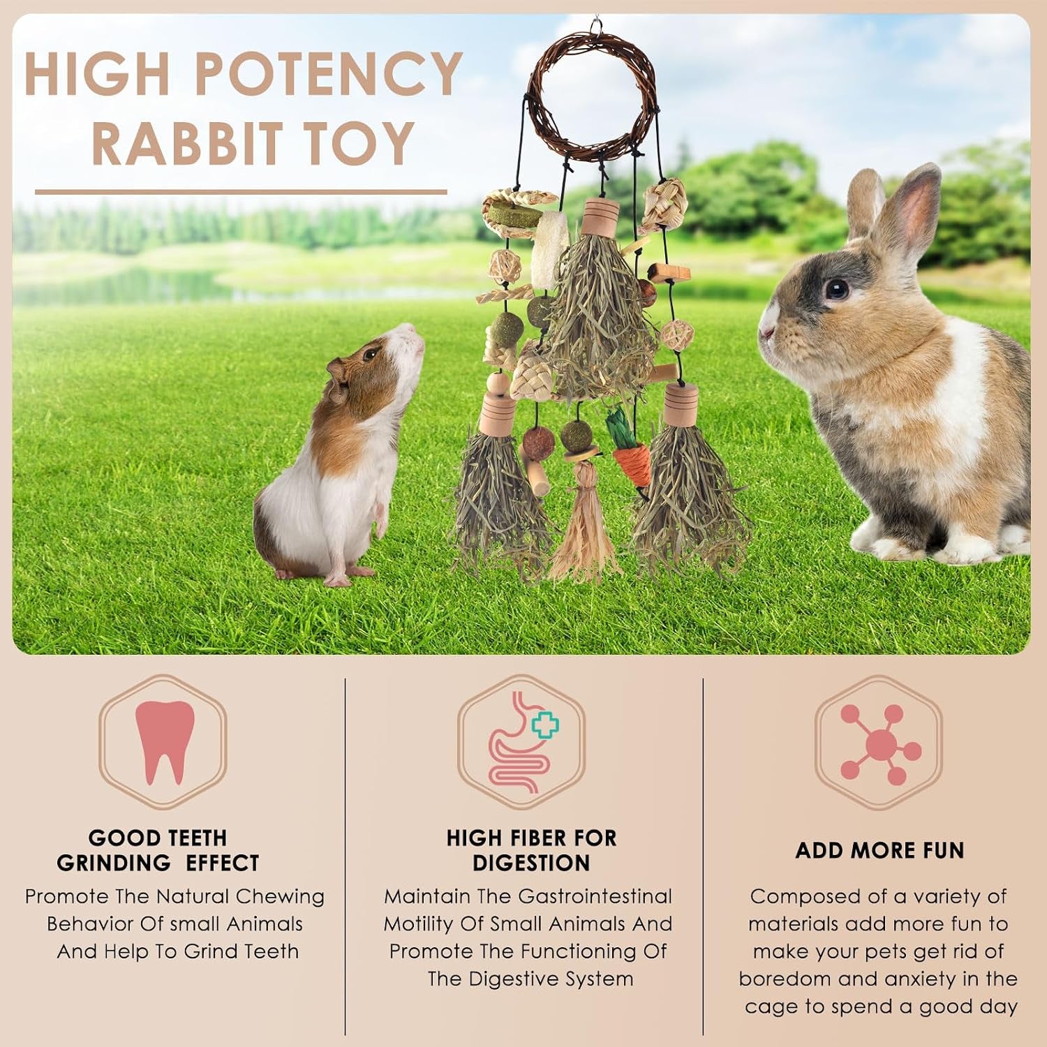 bissap-rabbit-chew-toy-snack-for-small-pet-bunny-cage-hanging-chewing-natural-teeth-grinding-toy-treat-for-guinea-pig-chinchilla-hamster-rat-timothy-hay-vine