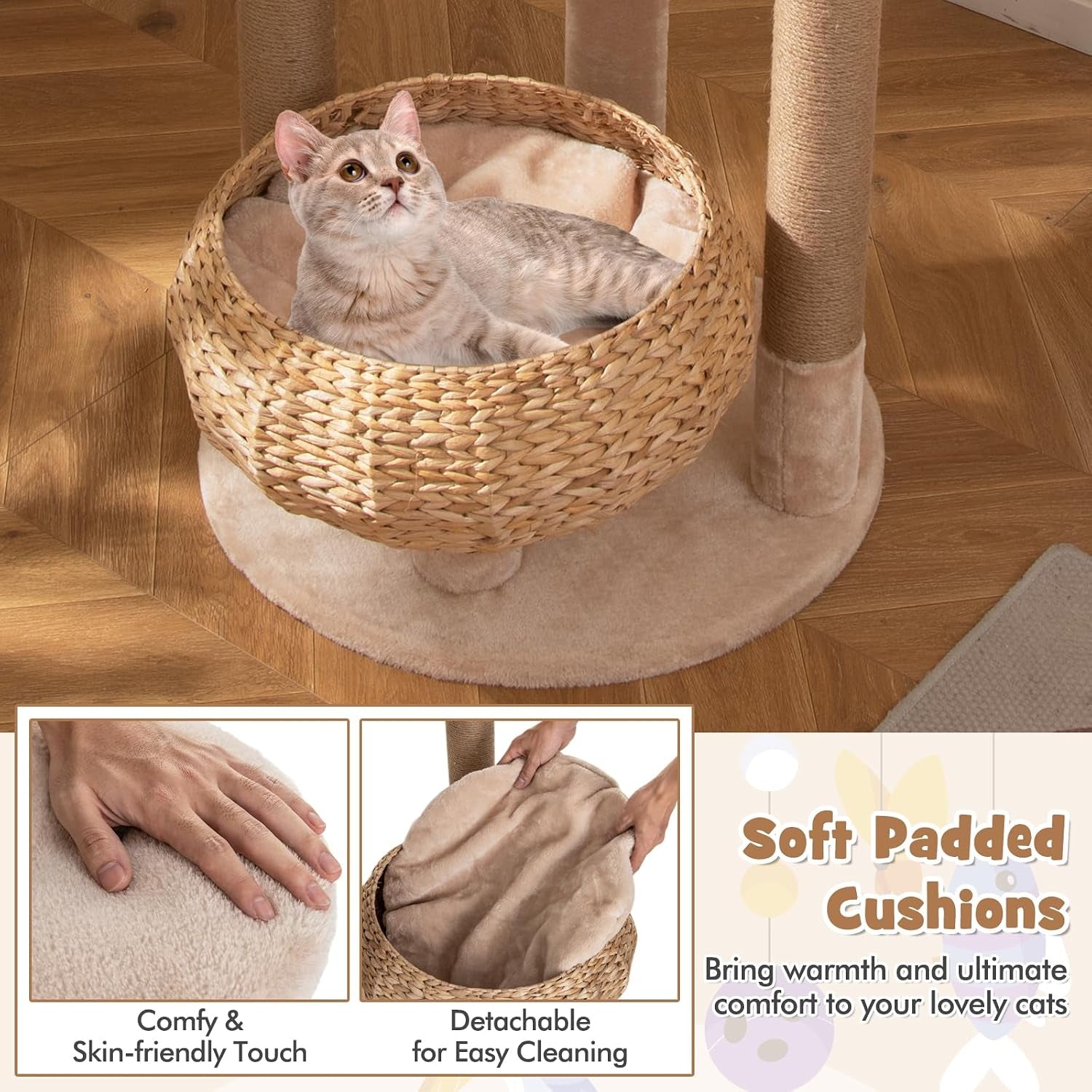 petsite-65-inch-cattail-cat-tree-tower-multi-level-cat-tower-with-natural-jute-scratching-posts-cat-bed-top-perch-dangling-balls-and-jumping-platforms-modern-tall-cat-tree-for-indoor-cats