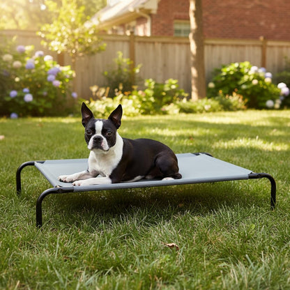 Amazon Basics Cooling Breathable Elevated Dog Bed with Metal Frame for Large Dogs, 51" X 31" X 8", Grey9
