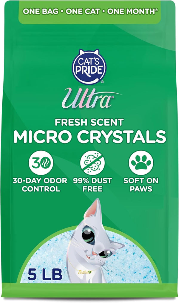 Ultra Fresh Scented Micro Crystals Premium Cat Litter - 99.9% Dust Free, Soft on Paws - 5 Lbs.1