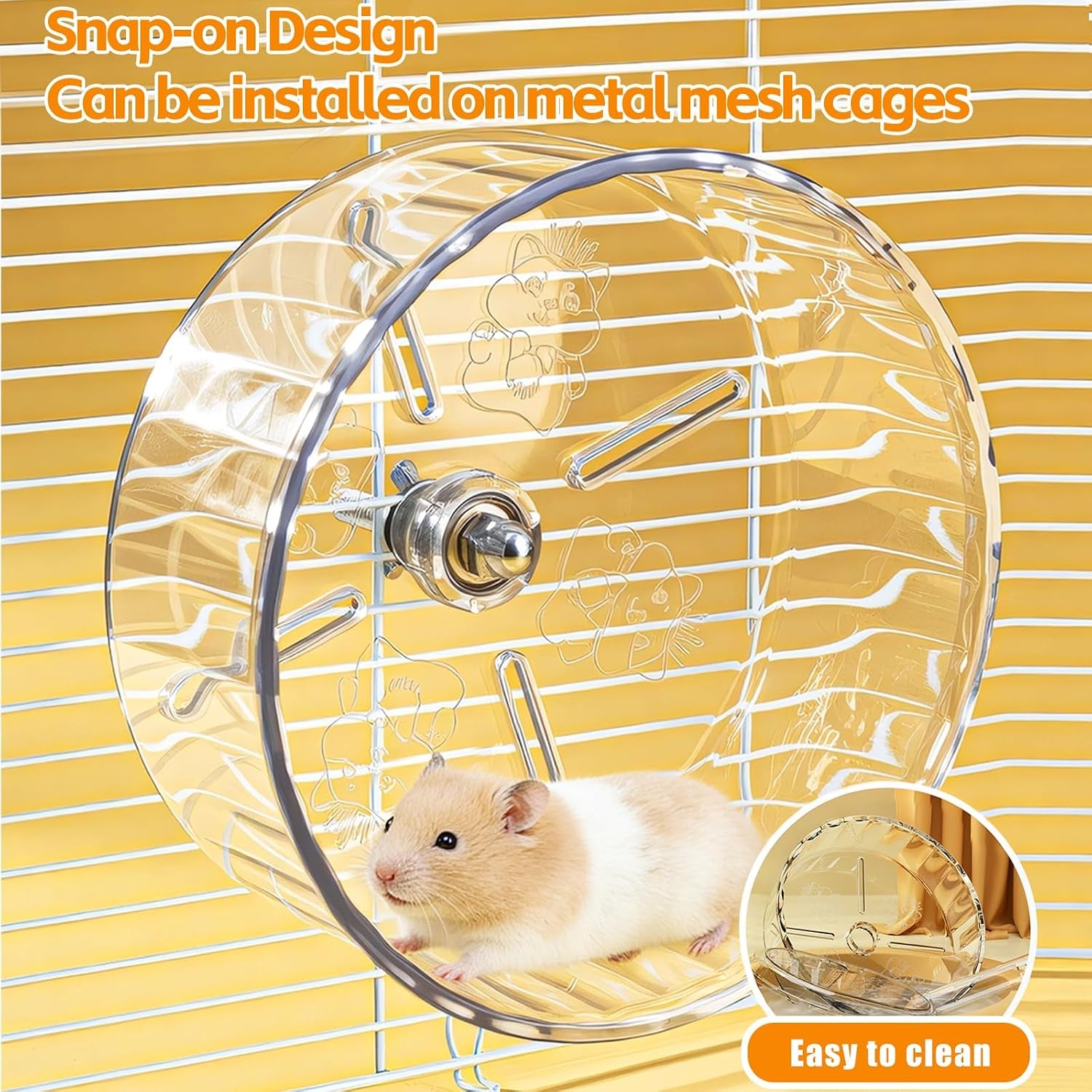 silent-hamster-exercise-wheel-9-5-inch-quiet-spinner-syrian-hamster-running-wheel-silent-wheels-with-anti-skid-adjustable-stand-for-gerbils-rats-or-other-small-pets-transparent