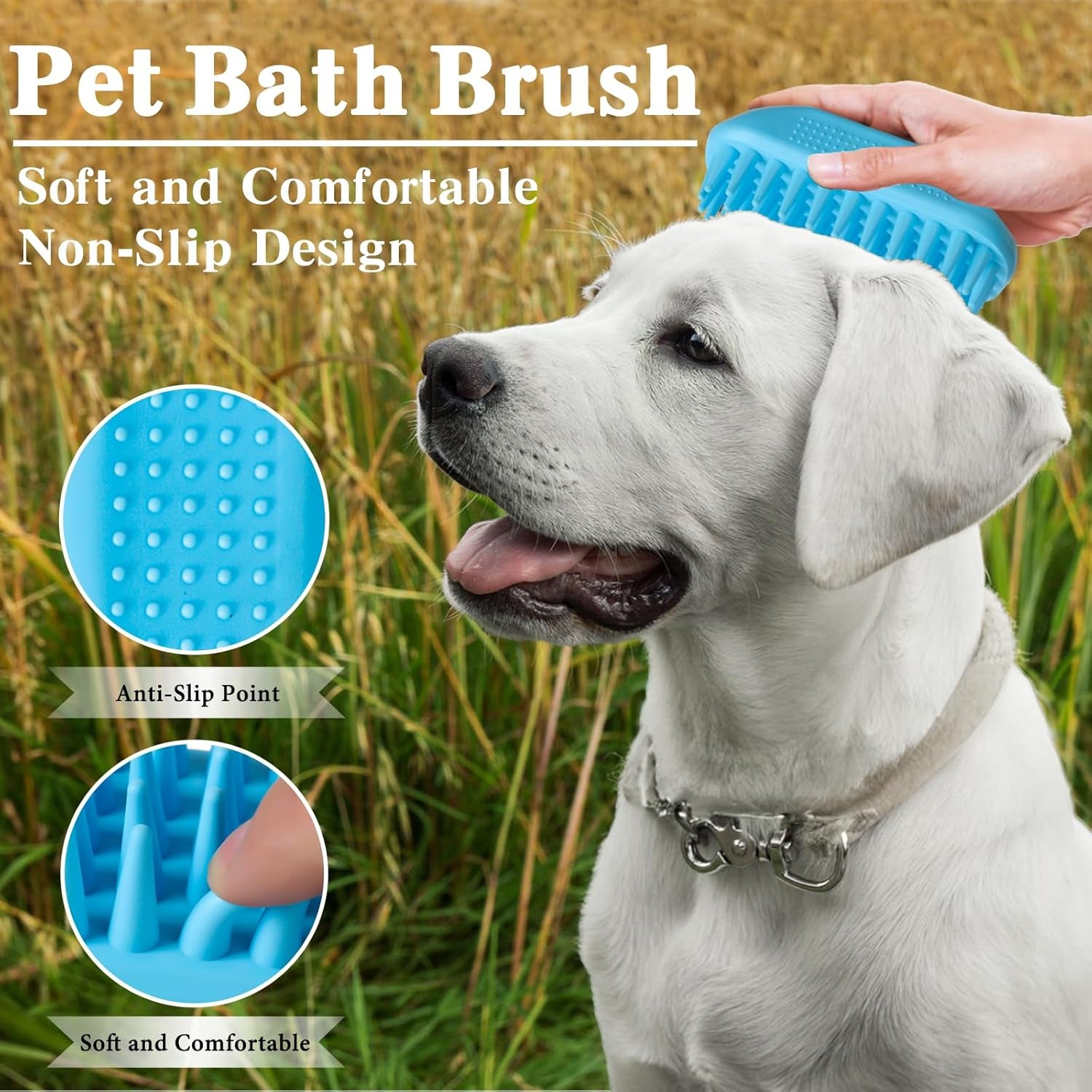 2pcs-dog-bath-brush-set-adjustable-handle-dog-scrubber-for-shampooing-deshedding-massaging-suitable-for-pets-curry-comb-shampo-brush-for-dogs-cats-and-horses-green-blue