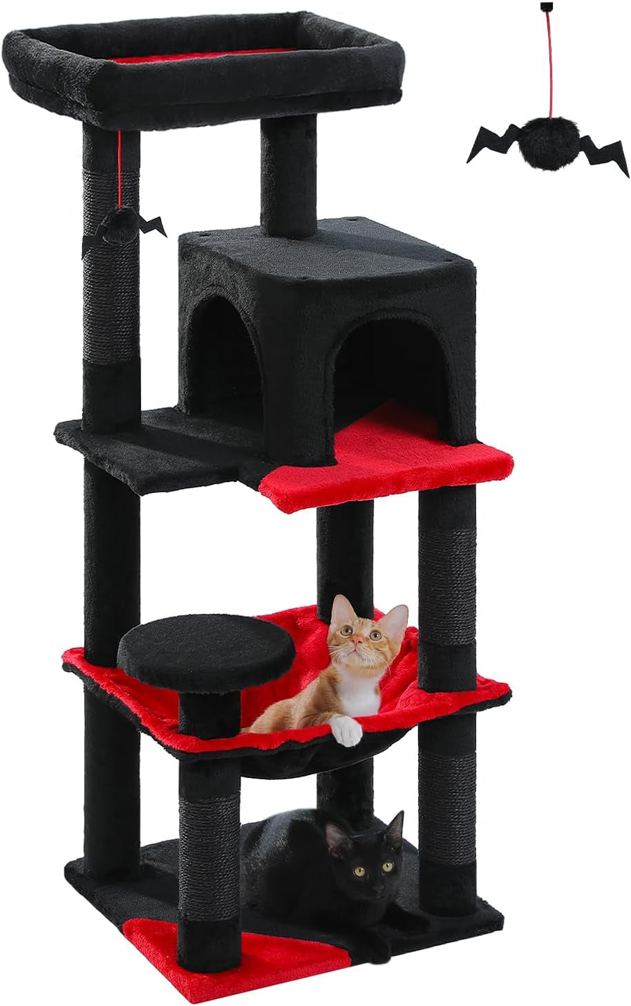 muttros-mushroom-cat-tree-tower-with-removable-scratcher-large-hammock-condo-perch-3-sisal-posts-multi-level-cat-tree-for-indoor-cats-cute-cat-tower-for-small-space-homes