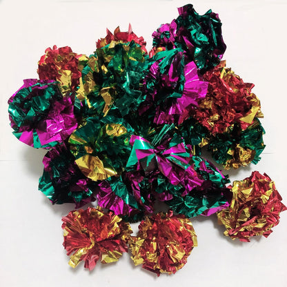 Original Mylar Crinkle Balls Cat Toys - 12 Pack5