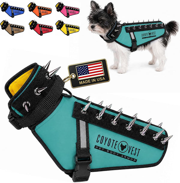 Coyotevest Dog Harness, Stab-Resistant Coyote Vest, Small, Neon Pink | Reflective Stab-Resistant Vest Helps Protect Small Dogs from Coyotes, Aggressive Dogs and Birds of Prey, Made in the USA35
