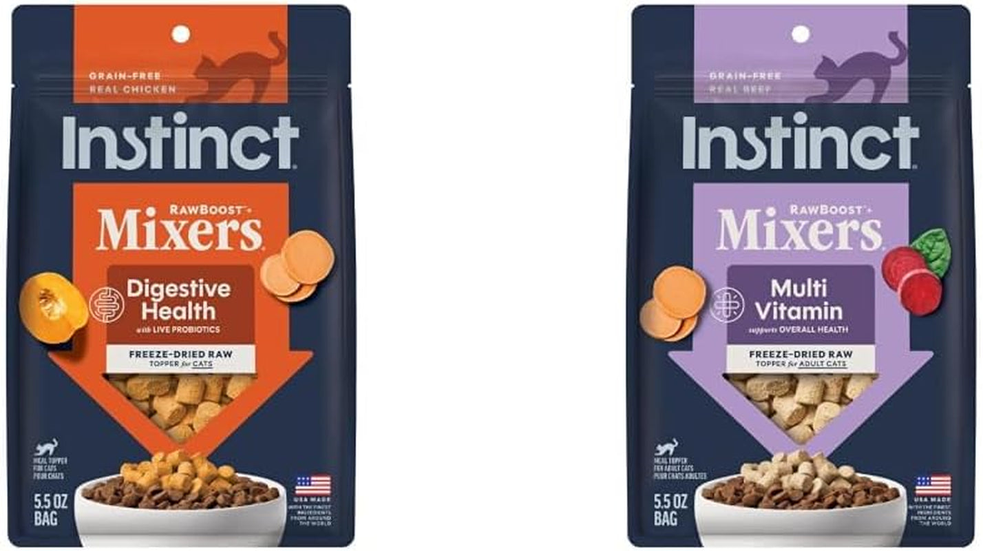 instinct-freeze-dried-mixers-cat-food-toppers-digestive-health-5-5-oz-freeze-dried-raw-meal-topper-or-treat-functional-whole-foods-fiber-and-probiotics-for-gut-support