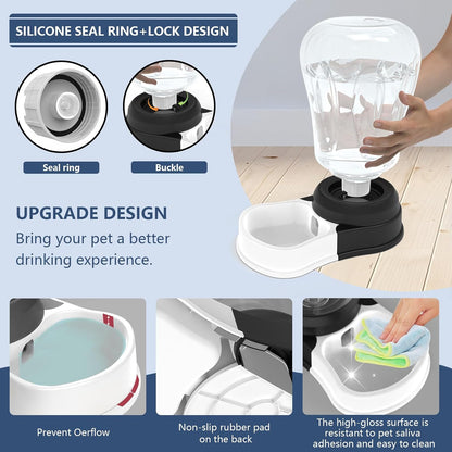6 Liters Automatic Gravity Dog Water Dispenser, BPA- Free | Gravity Pet Water Bowl, No-Spill Cat Feeder for Large Dogs, Bpa-Free & Easy Clean, Less Refills for Work Travel4