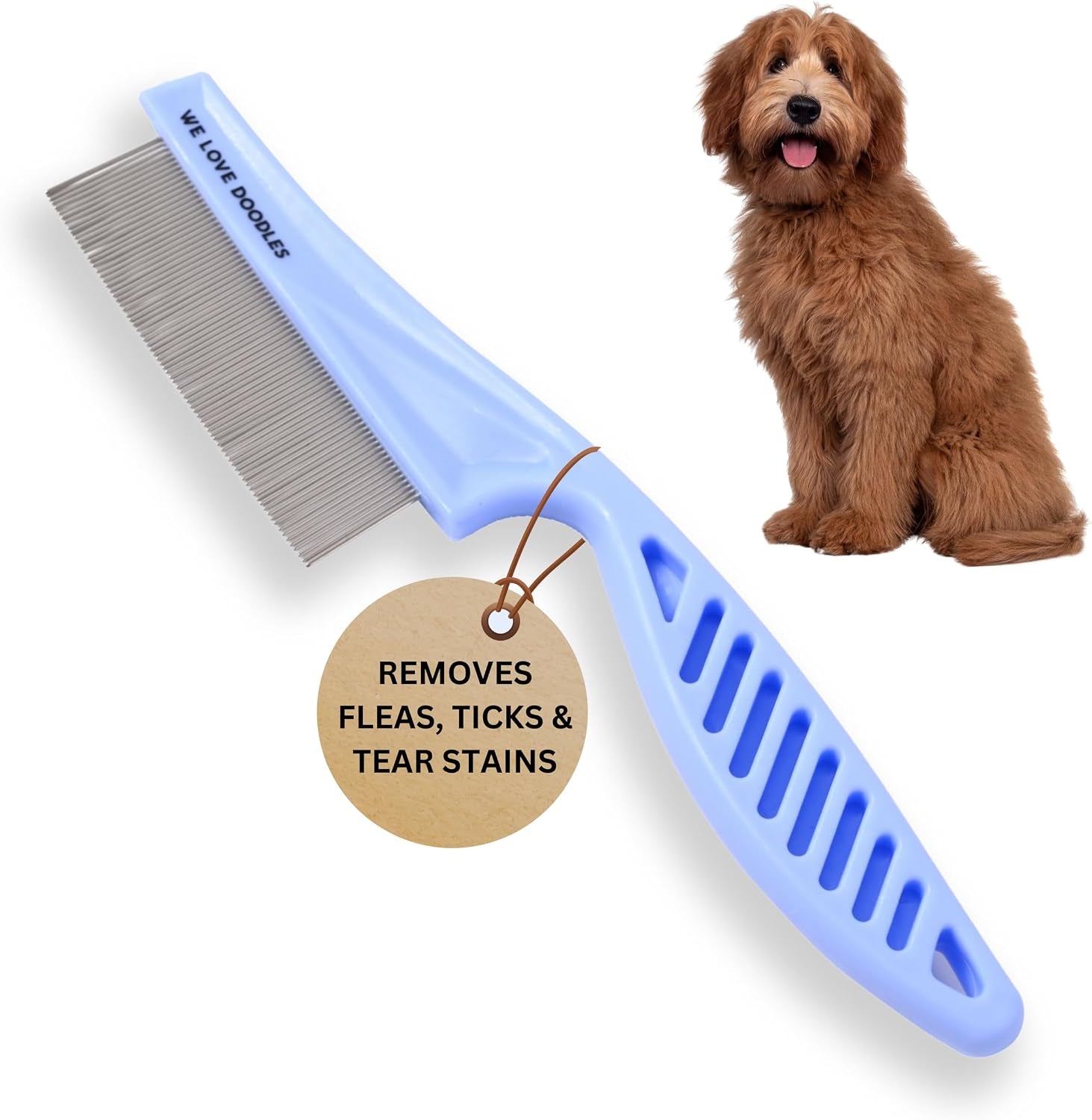 tick-flea-comb-for-dogs-fine-tooth-dog-face-brush-for-tear-stains-2-pack-fine-tooth-metal-flea-comb-for-dogs-removes-lice-ticks-fleas-around-eyes-face-body-for-poodles-doodles-cats-pets