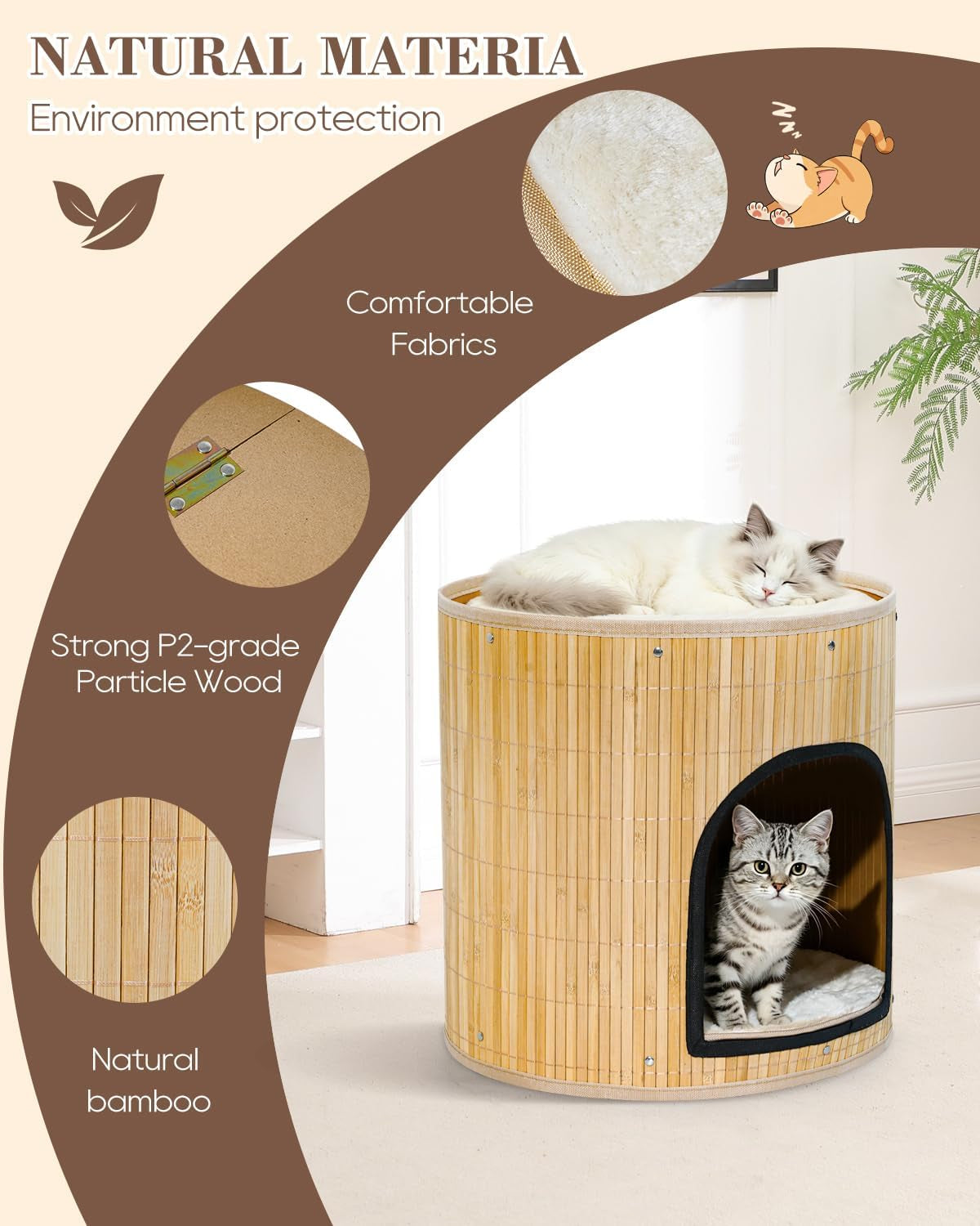 syandlvy-large-cat-house-kitten-condo-with-bed-for-indoor-cats-portable-2-tier-foldable-natural-bamboo-cave-with-double-sided-cushion-15-5x15-7-washable-kitten-hideout