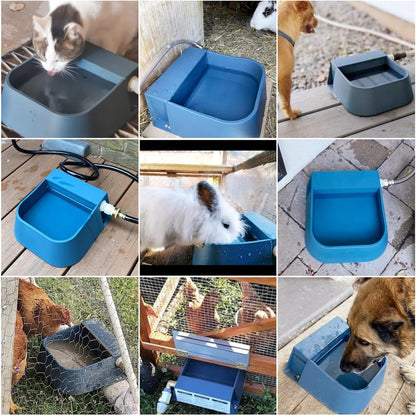 NAMSAN Outdoor Automatic Dog Water Dispenser, Large Water Bowl for All Kinds of Animals, Auto Refill Waterer for Pet Livestock, Water Trough Include Multi-Functional Adapter, Fit GHT Faucet2
