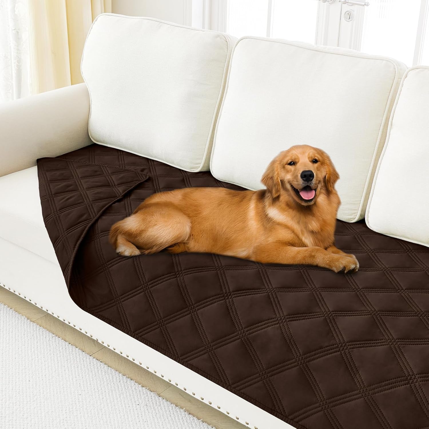 smiry-waterproof-dog-bed-cover-reversible-pet-blanket-for-sofa-couch-soft-washable-dog-blanket-leakproof-couch-cover-for-dogs-cats-furniture-protection-52x82-grey-dark-grey