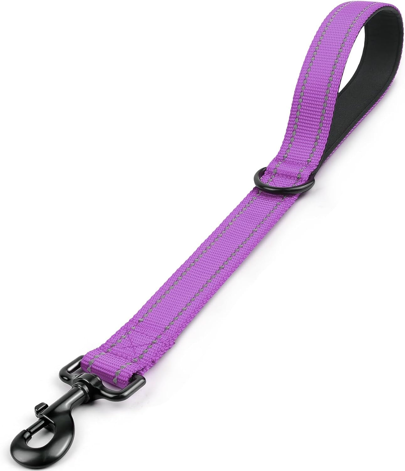 joytale-short-dog-leash-for-close-control-training-18-black-padded-comfort-handle-reinforced-nylon-webbing-secure-metal-clip-for-busy-streets-heel-training