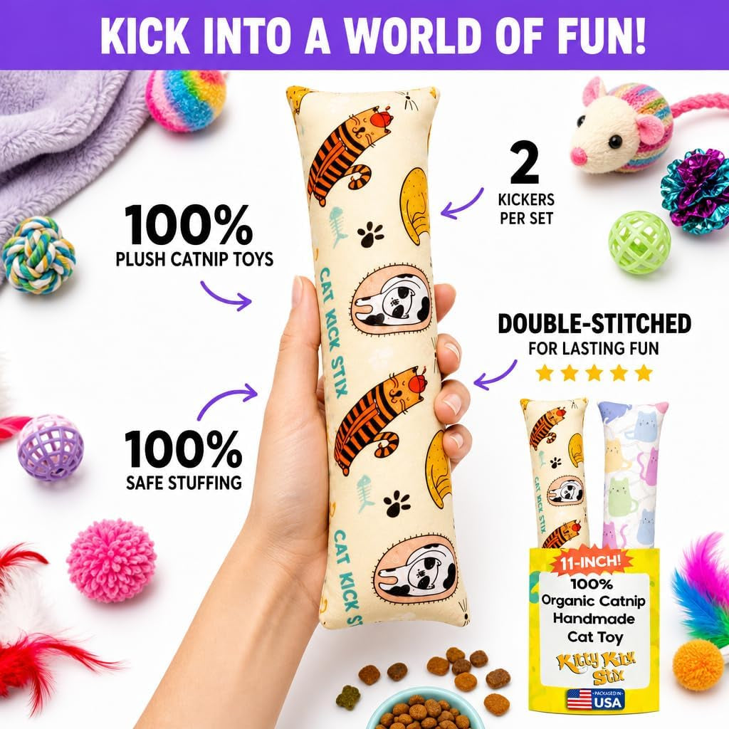 kitty-kick-stix-set-of-2-11-durable-kicker-cat-toy-catnip-kicker-for-cats-kittens-interactive-toys-for-cats-cat-kick-stick-100-potent-organic-catnip-for-indoor-cats