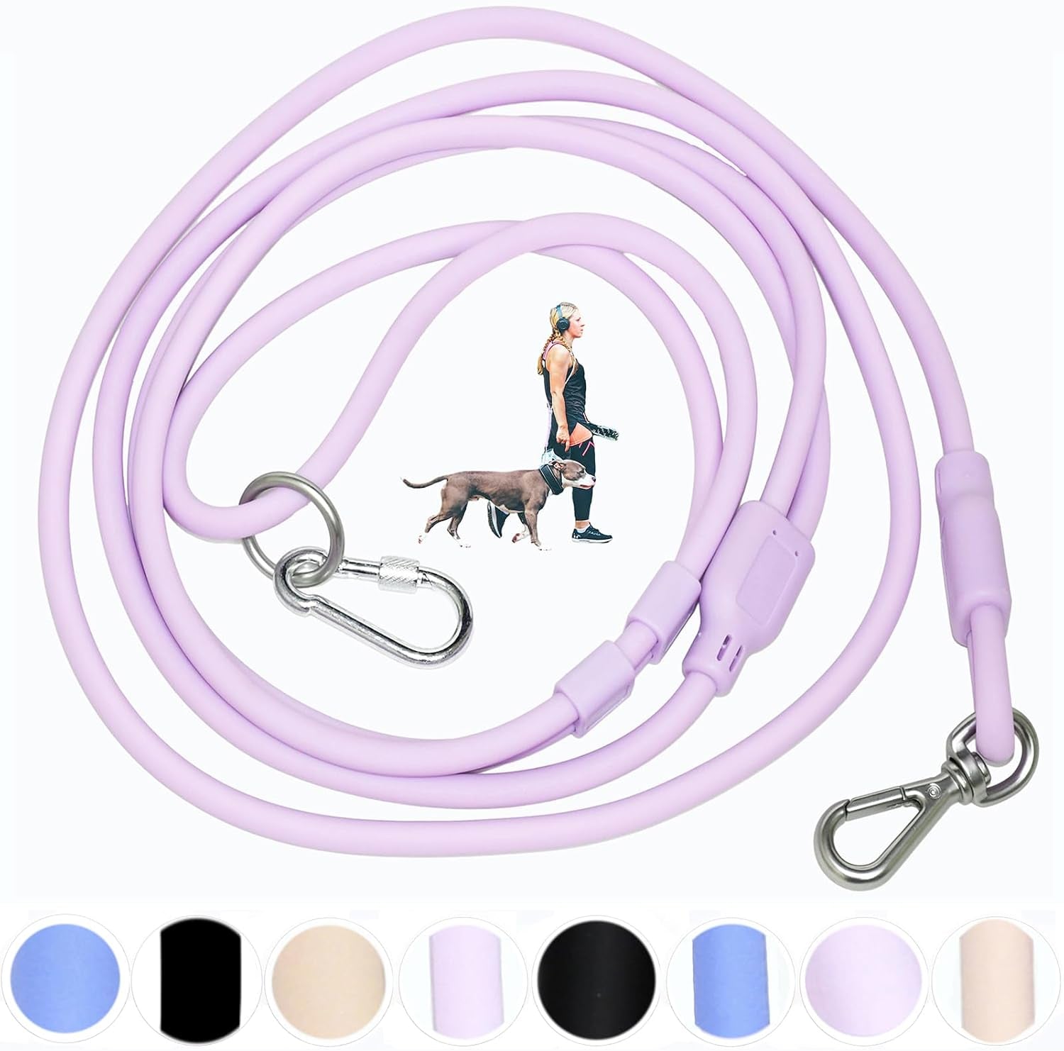 9-in-1-hands-free-dog-leash-crossbody-waist-blue-small-dogs-adjustable-waterproof-no-pull-dog-collar-harness-leash-set-heavy-duty-slip-lead-fits-8-120lbs