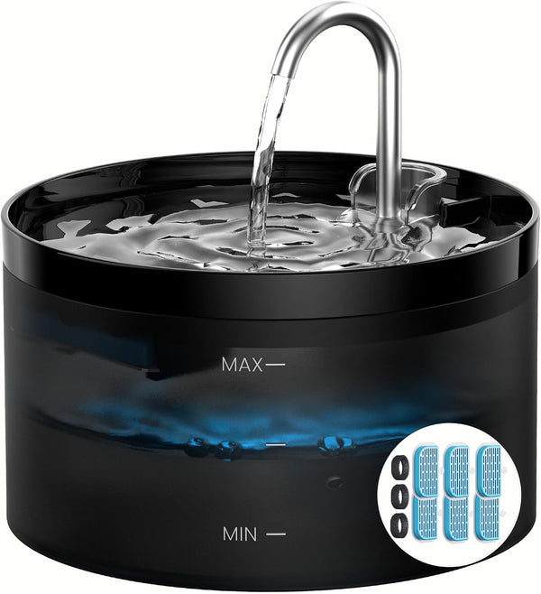 Cat Water Fountain: Dog Bowl Fountains - Automatic Pet Dispenser - Dogs Drinking Waterer Bowls Indoor - Auto Watering Dish Supplies - Easy Cleaning Animal Machine - Quiet 67Oz/2L Kitty Drink Fountain11