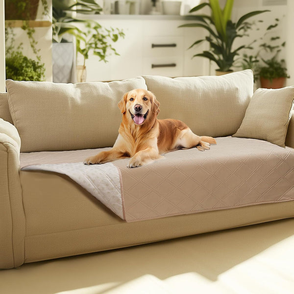 Luciphia 100% Waterproof Couch Cover Blanket for Dogs Anti-Slip Pet Couch Protector Sofa Mat Puppy Cat Blanket with Non-Slip Bottom, Navy Blue, 30X70 Inch34