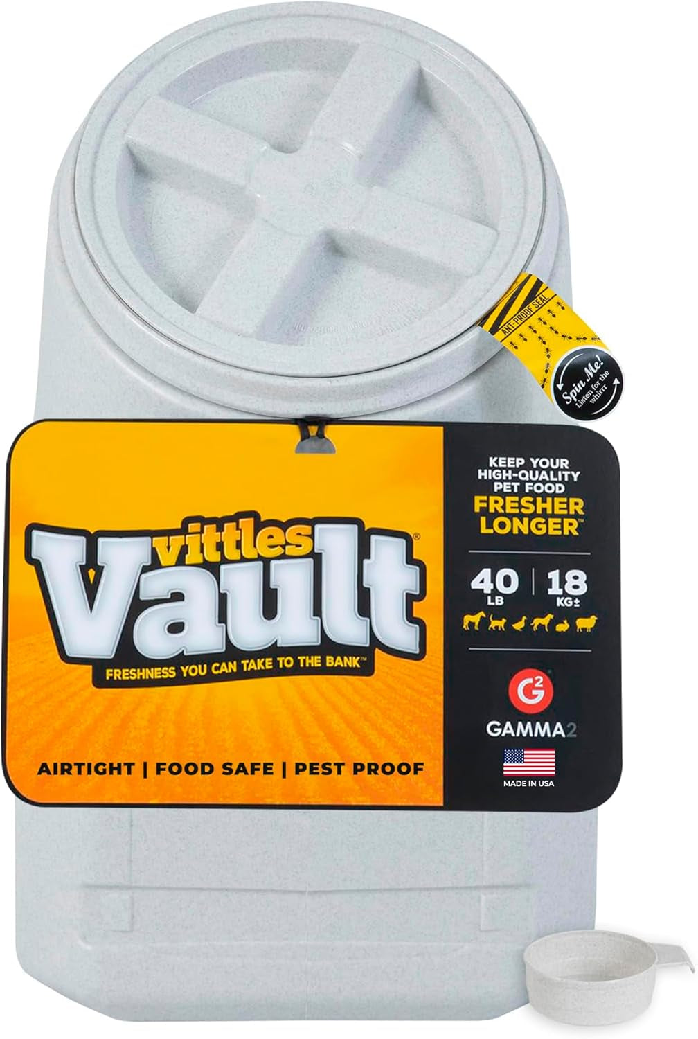 gamma2-vittles-vault-pet-food-storage-containers-sealed-dog-and-cat-food-storage-container-fits-up-to-25lbs-made-in-the-usa-12l-x-13-75h-made-in-usa-12-inch-long-by-13-75-inch-tall-airtight-lid-keeps-kibble-fresh-and-pests-out-a-durable-pantry-bin-design