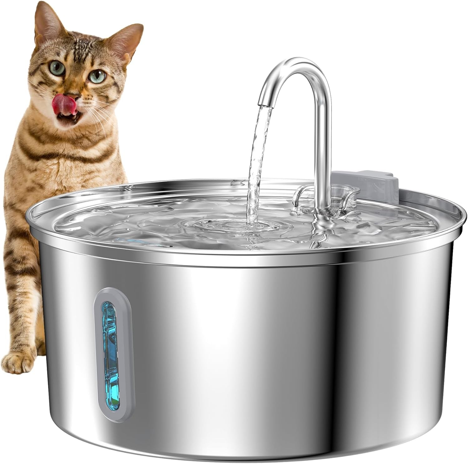 cat-water-fountain-stainless-steel-2-2-l-cat-fountain-for-drinking-automatic-pet-water-fountain-for-cats-inside-metal-cat-dog-water-dispenser-bowl-with-faucet-water-level-window-ultra-quiet-pump-automatic-metal-pet-water-fountain-for-cats-inside-cat-dog-water-dispenser-with-faucet-water-level-window-ultra-quiet-pump